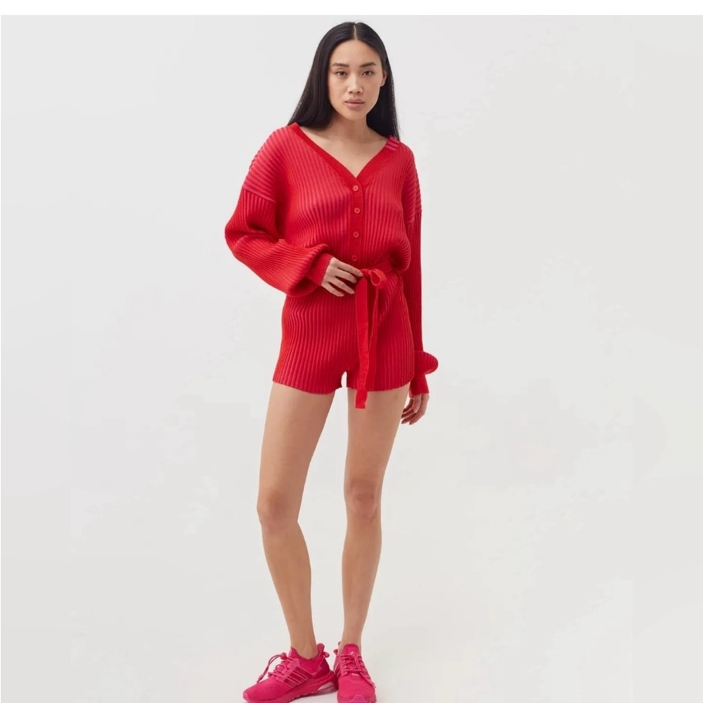 NEW Adidas Ivy Park X Knit Romper/Onesie in a stunning red/shock pink colourway.
